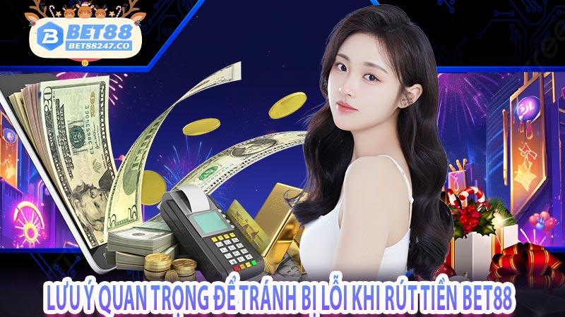 Lưu ý quan trọng để tránh bị lỗi khi rút tiền bet88 